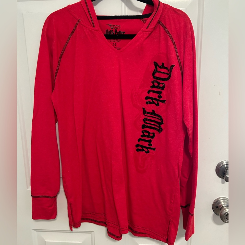 Universal Studios Harry Potter Dark Mark hooded long sleeve tee